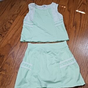 Mint Green Kids Skort And Top Set